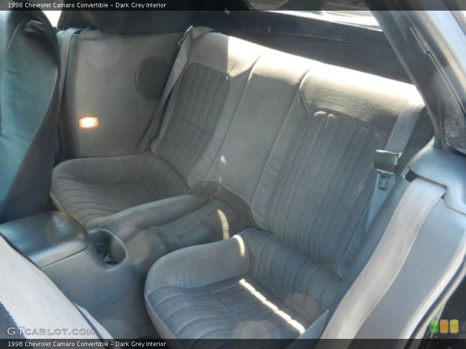 Dark Grey Interior Rear Seat for the 1998 Chevrolet Camaro Convertible #63898244
