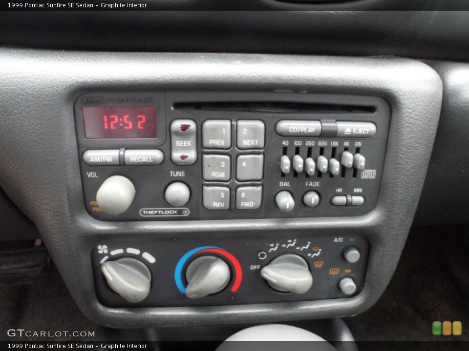 Graphite Interior Controls for the 1999 Pontiac Sunfire SE Sedan #63900497