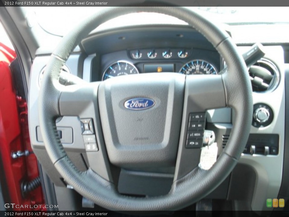 Steel Gray Interior Steering Wheel for the 2012 Ford F150 XLT Regular Cab 4x4 #63908498