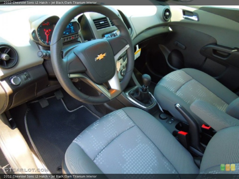 Jet Black/Dark Titanium Interior Prime Interior for the 2012 Chevrolet Sonic LS Hatch #63910934