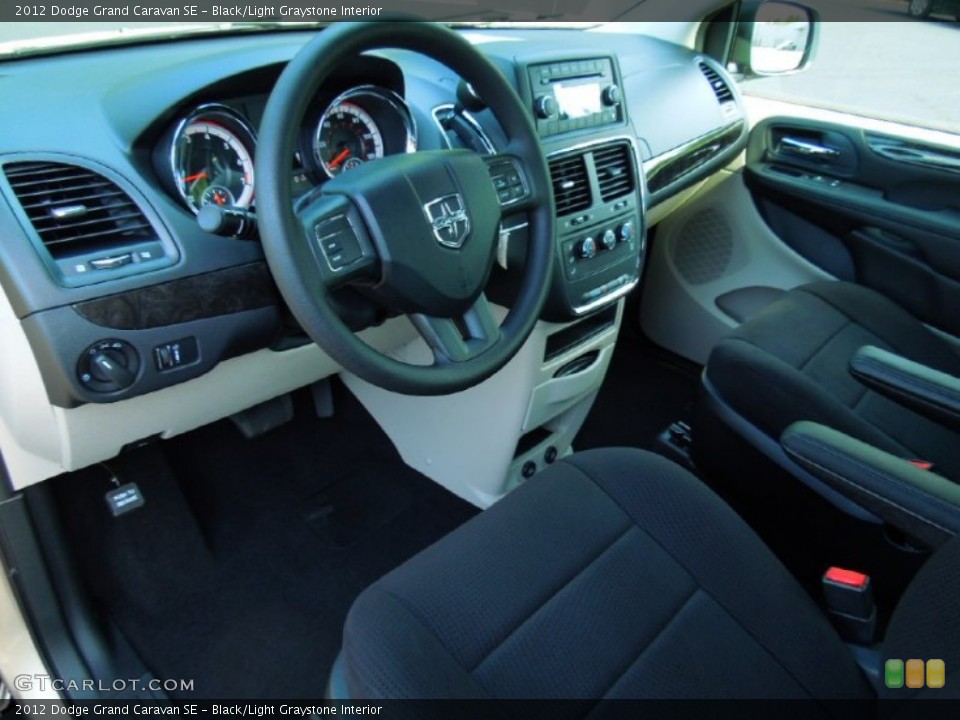 Black/Light Graystone Interior Prime Interior for the 2012 Dodge Grand Caravan SE #63911771