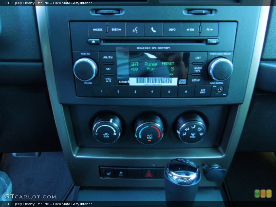 Dark Slate Gray Interior Controls for the 2012 Jeep Liberty Latitude #63911903