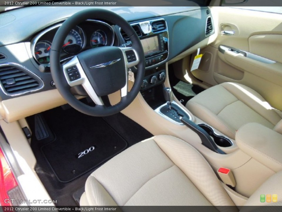 Black/Light Frost Interior Prime Interior for the 2012 Chrysler 200 Limited Convertible #63912236