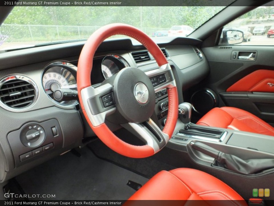Brick Red/Cashmere Interior Steering Wheel for the 2011 Ford Mustang GT Premium Coupe #63917785