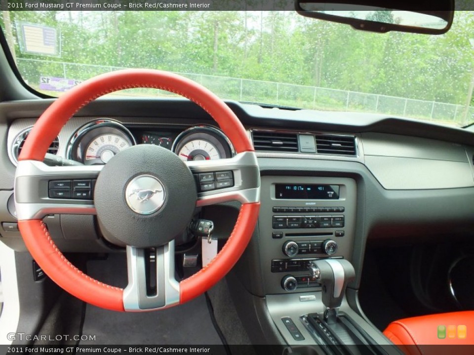 Brick Red/Cashmere Interior Steering Wheel for the 2011 Ford Mustang GT Premium Coupe #63917794