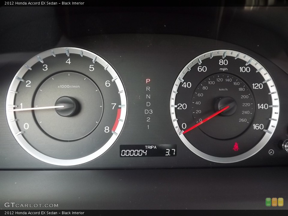 Black Interior Gauges for the 2012 Honda Accord EX Sedan #63918015