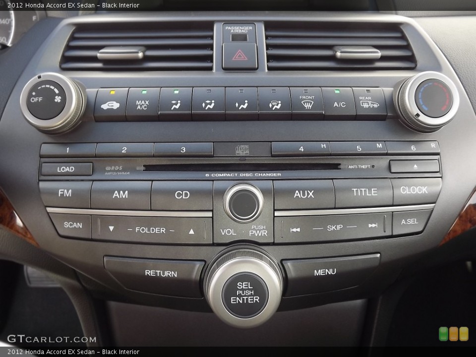 Black Interior Controls for the 2012 Honda Accord EX Sedan #63918028