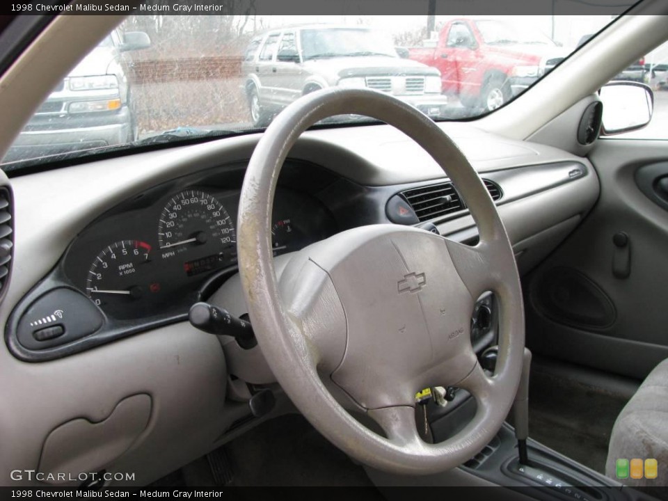 Medum Gray Interior Steering Wheel for the 1998 Chevrolet Malibu Sedan #6391938
