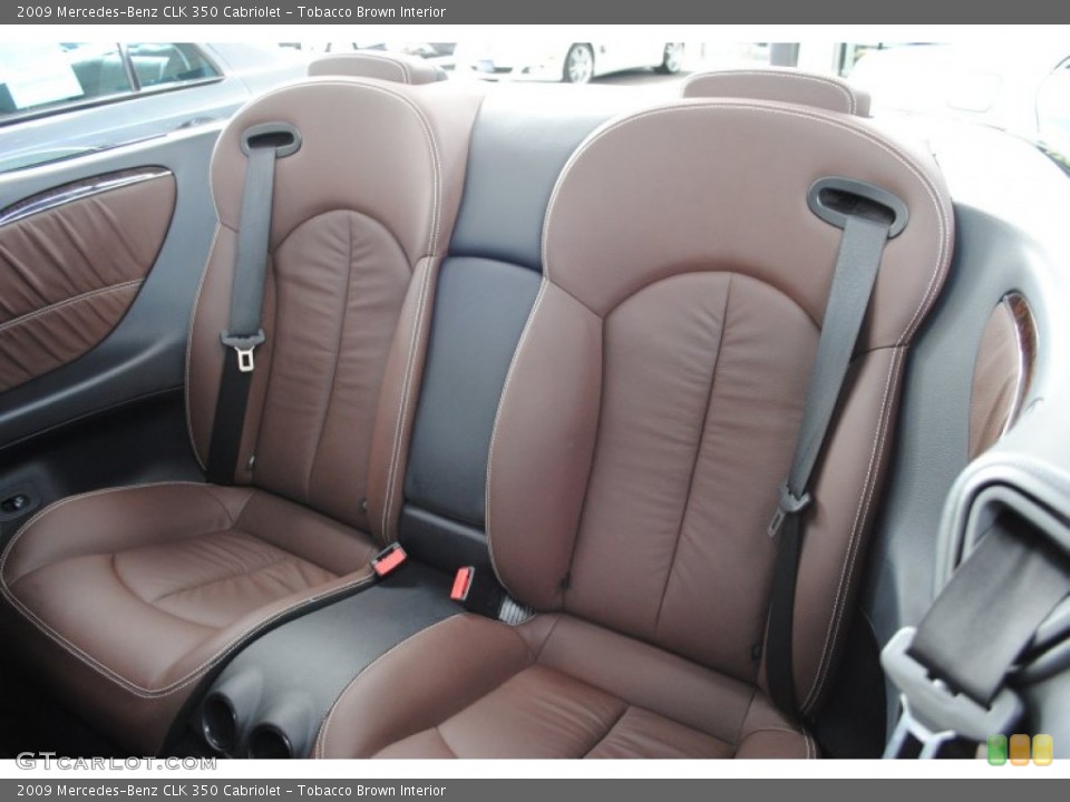 Tobacco Brown Interior Rear Seat for the 2009 Mercedes-Benz CLK 350 Cabriolet #63928426