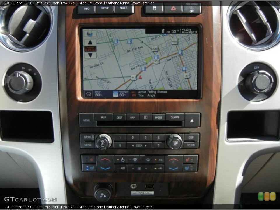 Medium Stone Leather/Sienna Brown Interior Navigation for the 2010 Ford F150 Platinum SuperCrew 4x4 #63931161