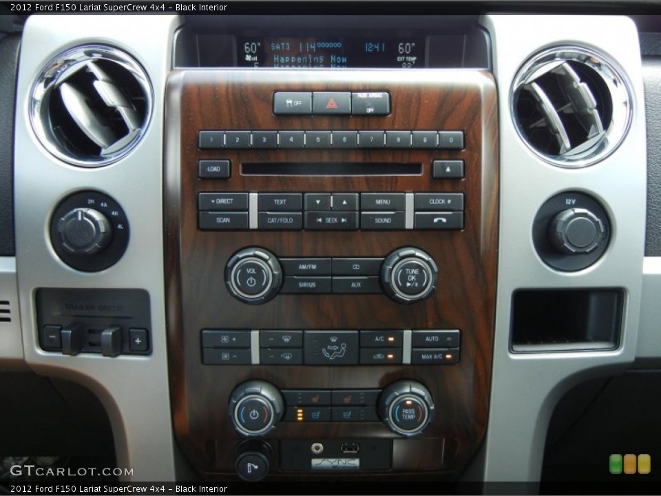 Black Interior Controls for the 2012 Ford F150 Lariat SuperCrew 4x4 #63932031
