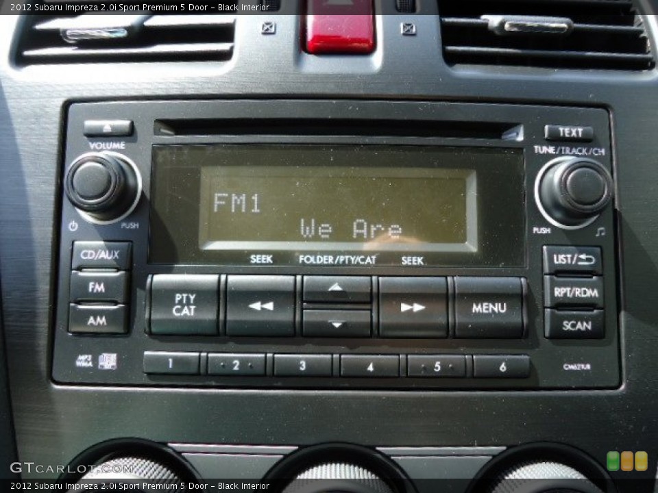 Black Interior Audio System for the 2012 Subaru Impreza 2.0i Sport Premium 5 Door #63934363