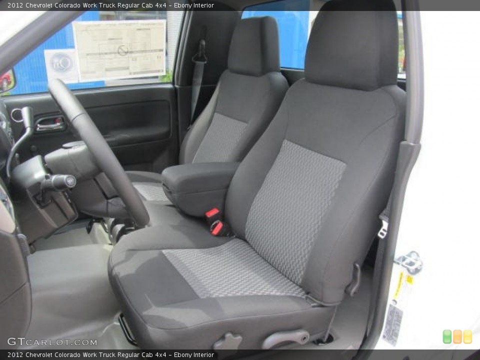 Ebony Interior Front Seat for the 2012 Chevrolet Colorado Work Truck Regular Cab 4x4 #63935640