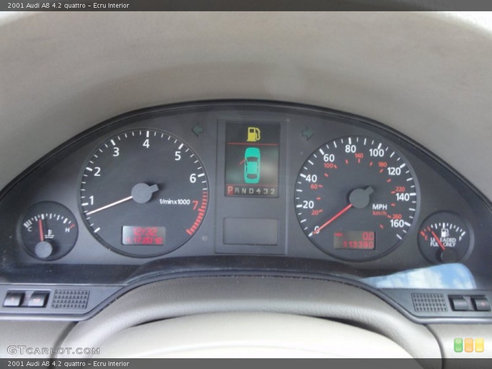 Ecru Interior Gauges for the 2001 Audi A8 4.2 quattro #63952225