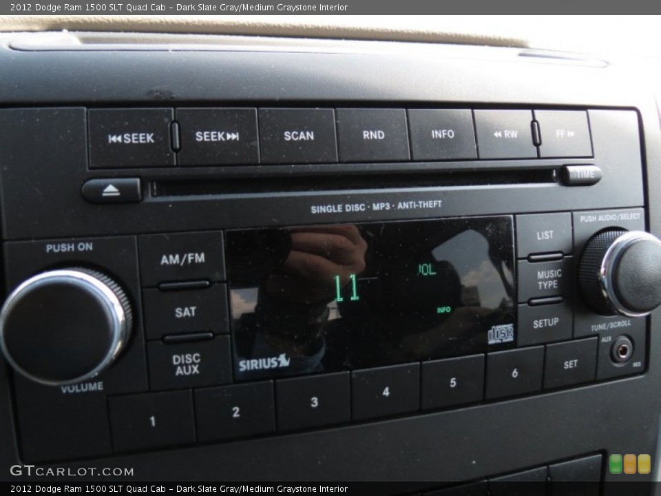 Dark Slate Gray/Medium Graystone Interior Audio System for the 2012 Dodge Ram 1500 SLT Quad Cab #63955135