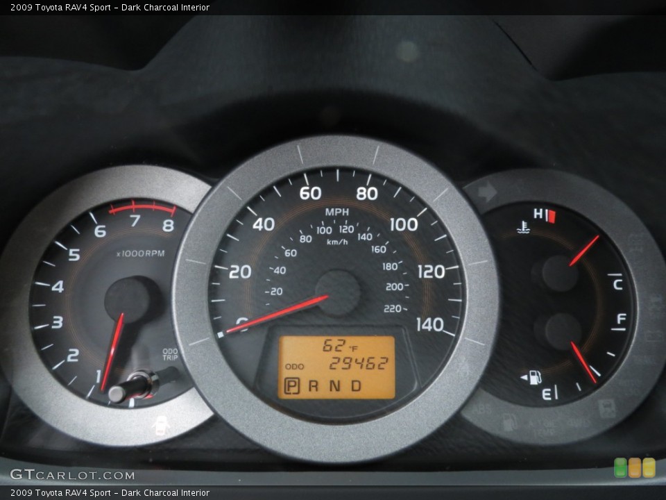 Dark Charcoal Interior Gauges for the 2009 Toyota RAV4 Sport #63963577