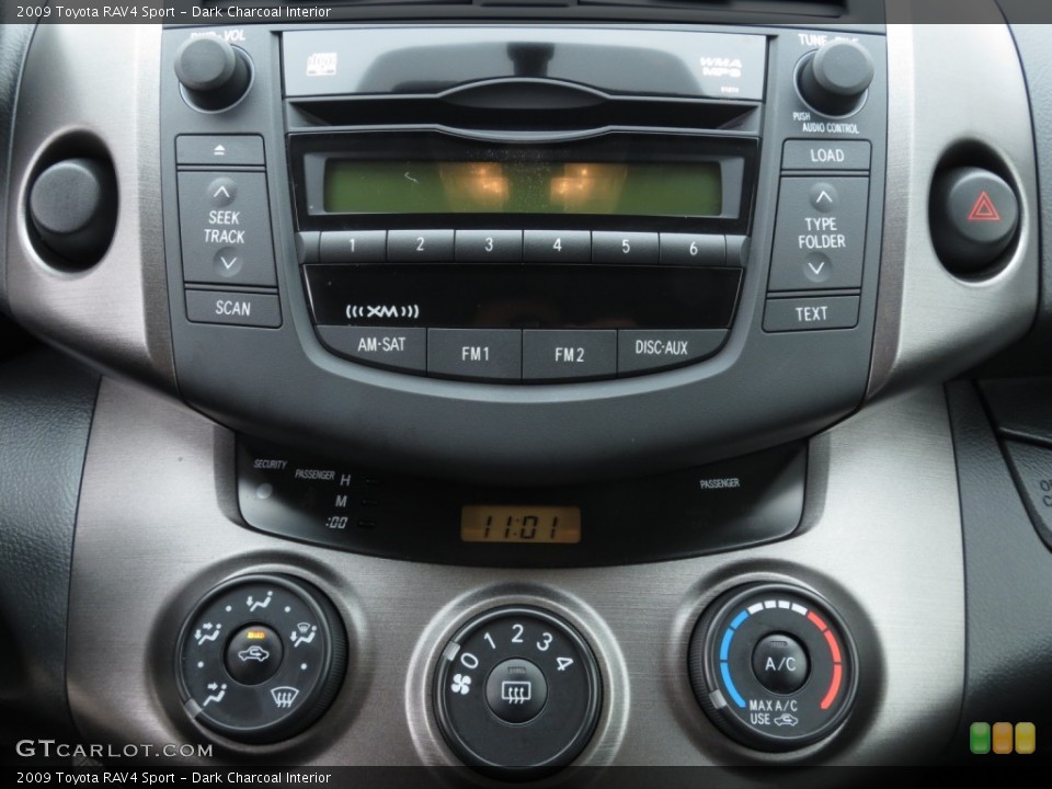 Dark Charcoal Interior Controls for the 2009 Toyota RAV4 Sport #63963586