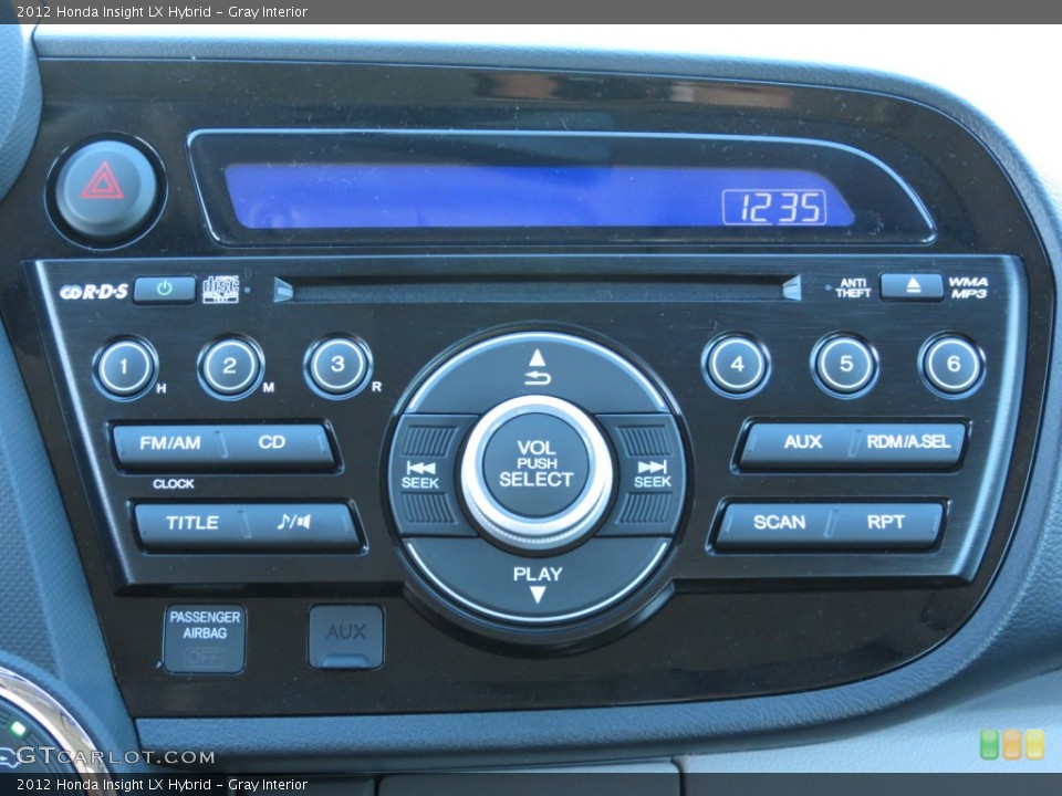 Gray Interior Controls for the 2012 Honda Insight LX Hybrid #63967033