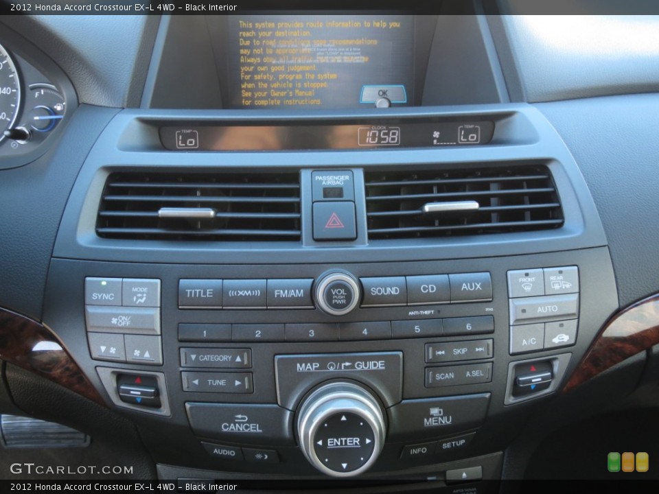 Black Interior Controls for the 2012 Honda Accord Crosstour EX-L 4WD #63967159