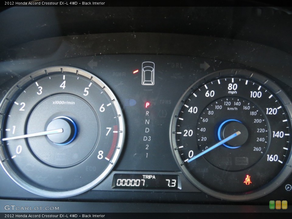Black Interior Gauges for the 2012 Honda Accord Crosstour EX-L 4WD #63967535