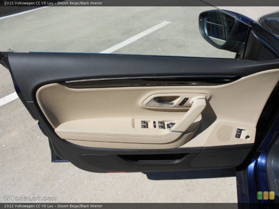 Desert Beige/Black Interior Door Panel for the 2013 Volkswagen CC V6 Lux #63994692