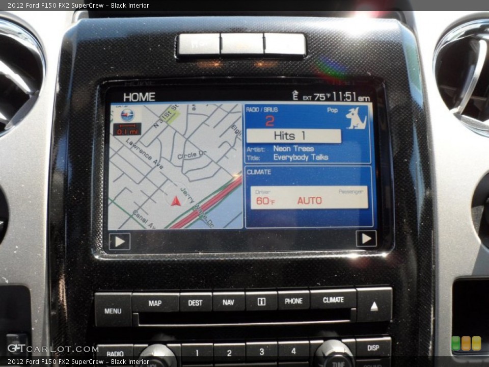 Black Interior Navigation for the 2012 Ford F150 FX2 SuperCrew #64013706