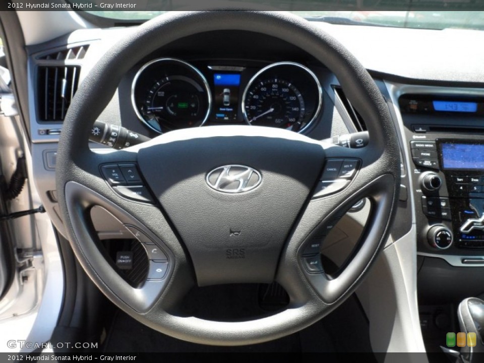 Gray Interior Steering Wheel for the 2012 Hyundai Sonata Hybrid #64014729