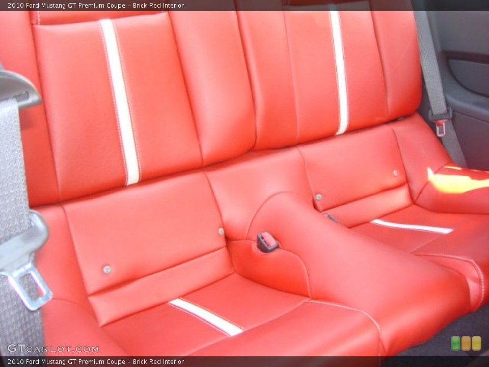 Brick Red Interior Rear Seat for the 2010 Ford Mustang GT Premium Coupe #64031842