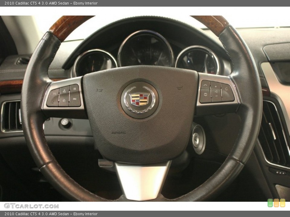 Ebony Interior Steering Wheel for the 2010 Cadillac CTS 4 3.0 AWD Sedan #64037570
