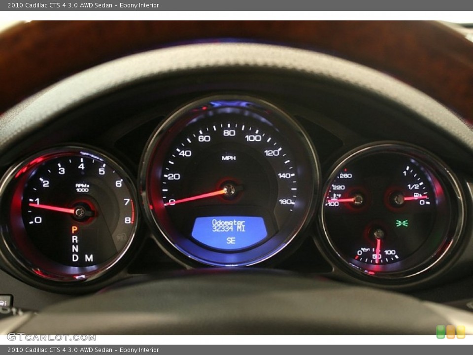 Ebony Interior Gauges for the 2010 Cadillac CTS 4 3.0 AWD Sedan #64037596