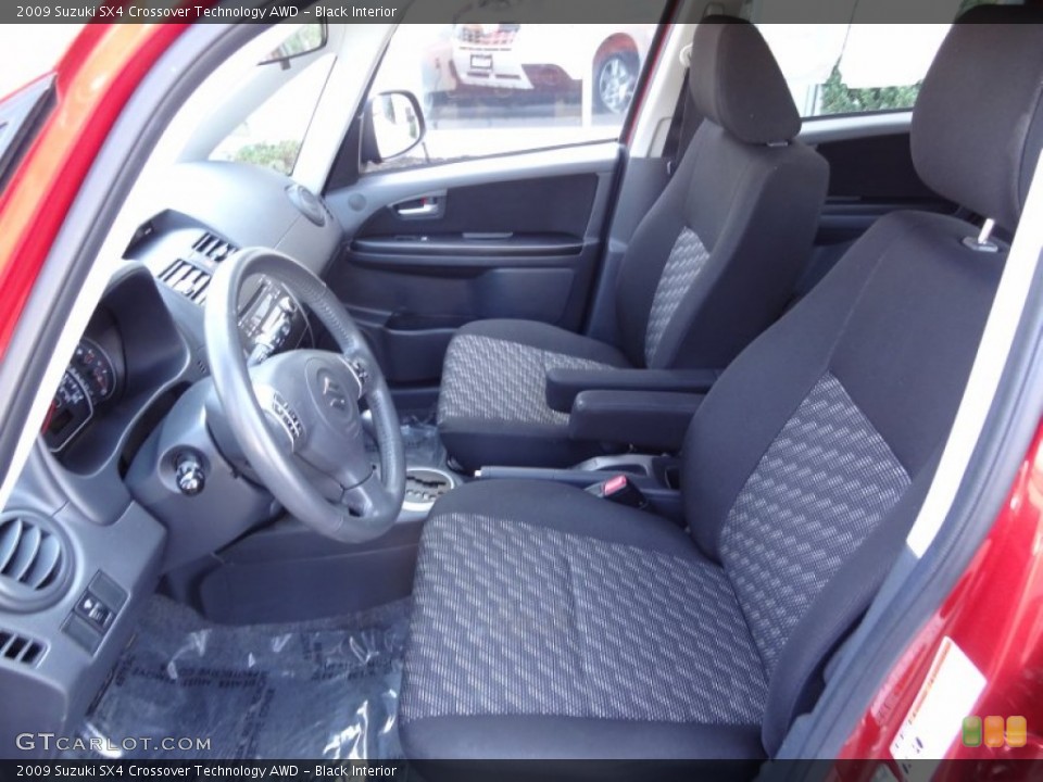 Black Interior Photo for the 2009 Suzuki SX4 Crossover Technology AWD #64039369