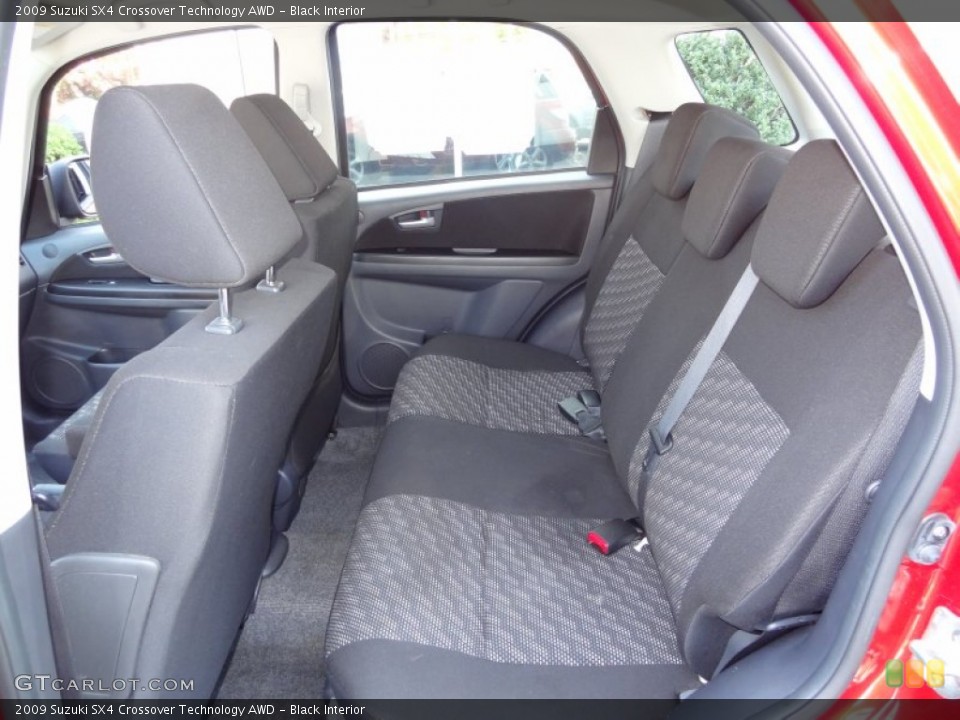 Black Interior Rear Seat for the 2009 Suzuki SX4 Crossover Technology AWD #64039376