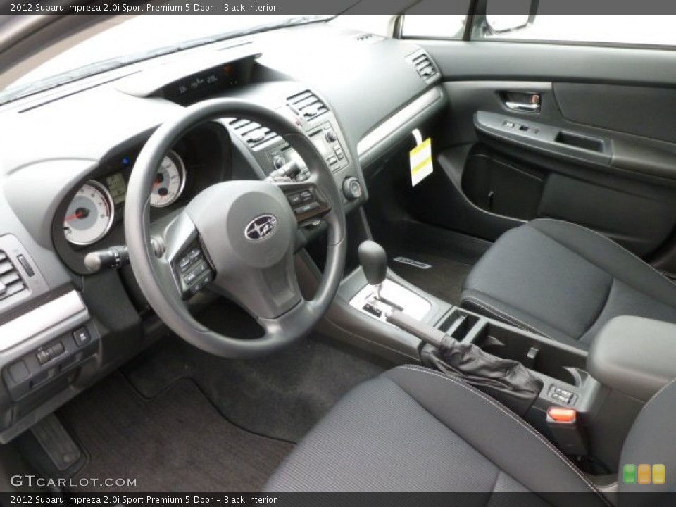 Black Interior Prime Interior for the 2012 Subaru Impreza 2.0i Sport Premium 5 Door #64043368