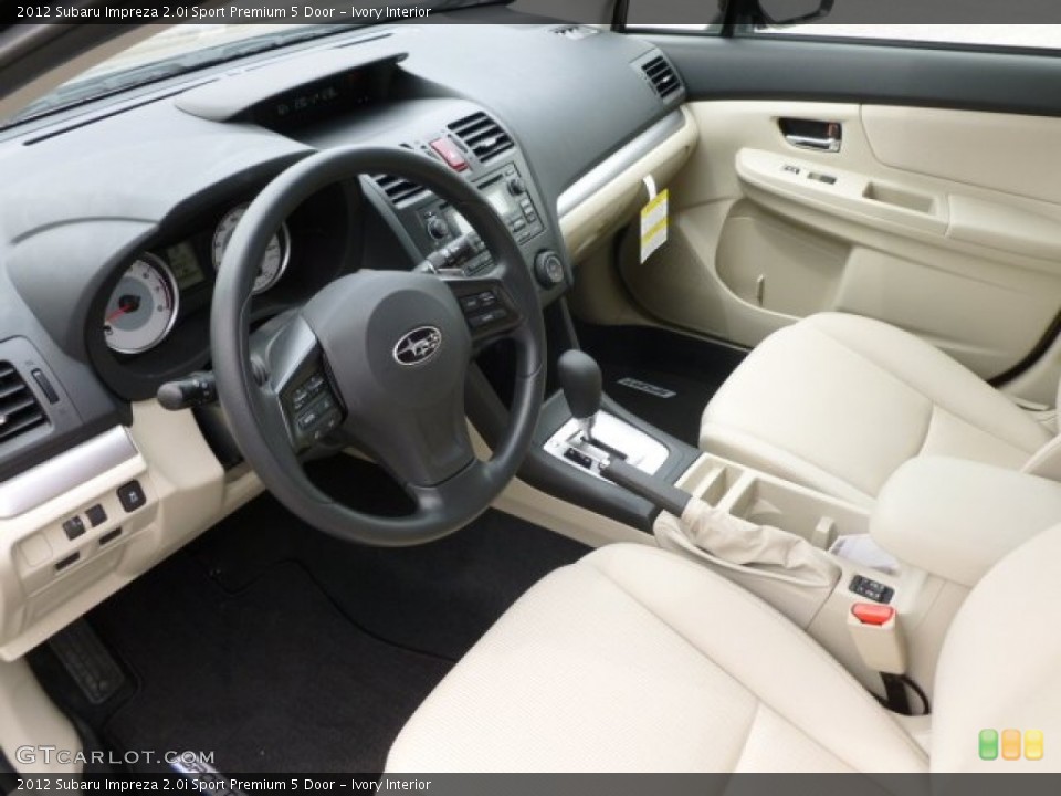 Ivory Interior Prime Interior for the 2012 Subaru Impreza 2.0i Sport Premium 5 Door #64043569