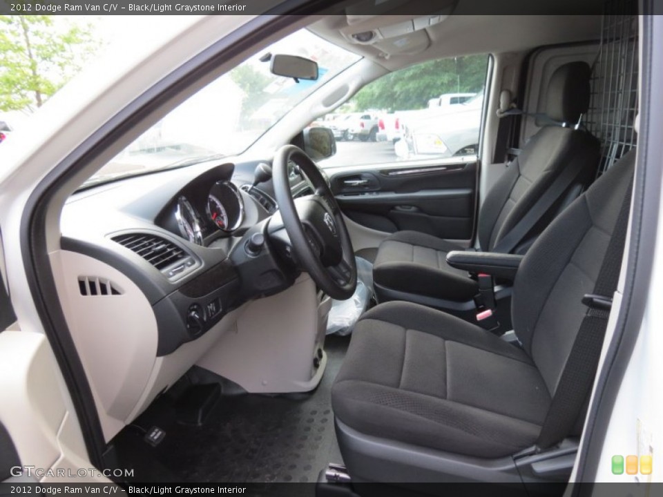 Black/Light Graystone Interior Photo for the 2012 Dodge Ram Van C/V #64044049