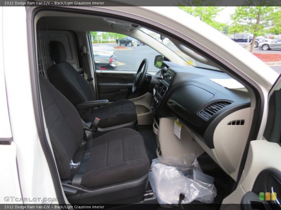 Black/Light Graystone 2012 Dodge Ram Van Interiors