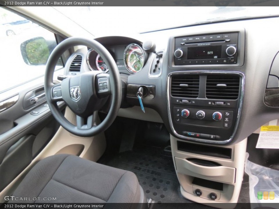 Black/Light Graystone Interior Dashboard for the 2012 Dodge Ram Van C/V #64044091