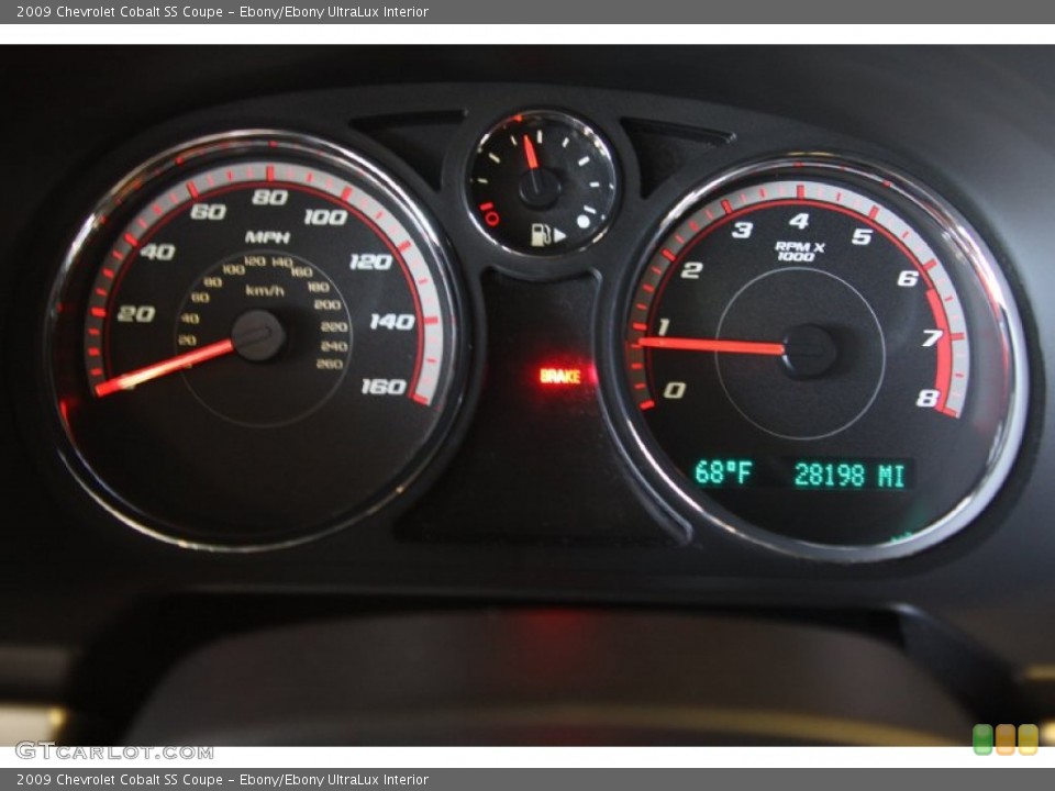 Ebony/Ebony UltraLux Interior Gauges for the 2009 Chevrolet Cobalt SS Coupe #64048980