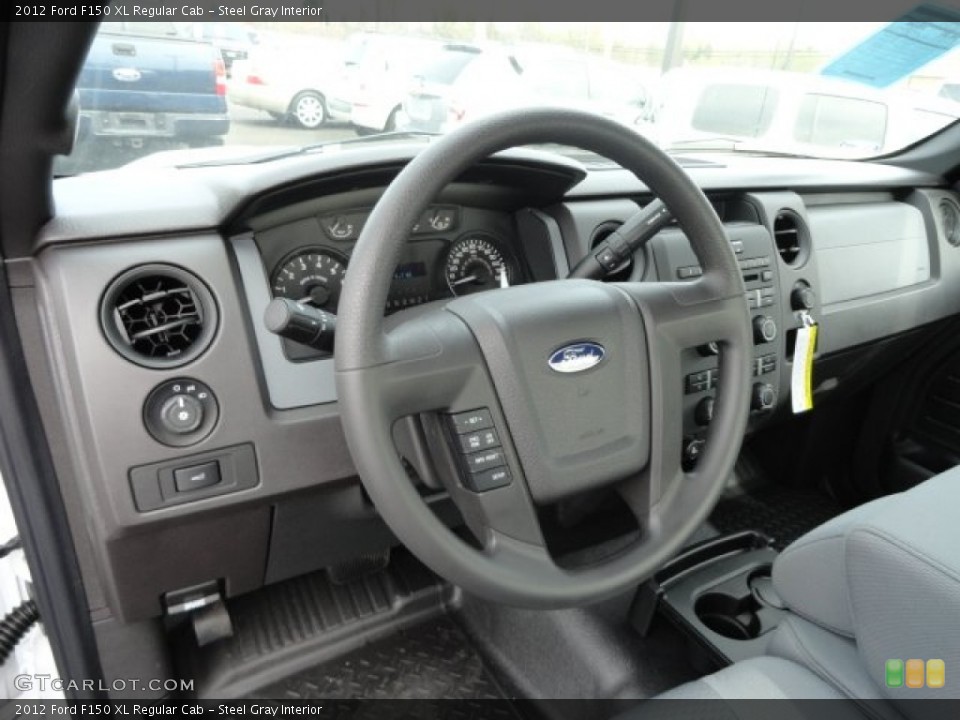 Steel Gray Interior Steering Wheel for the 2012 Ford F150 XL Regular Cab #64052500