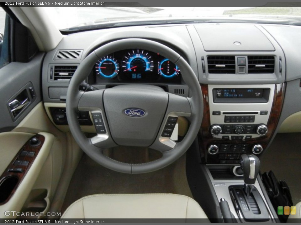 Medium Light Stone Interior Dashboard for the 2012 Ford Fusion SEL V6 #64053730