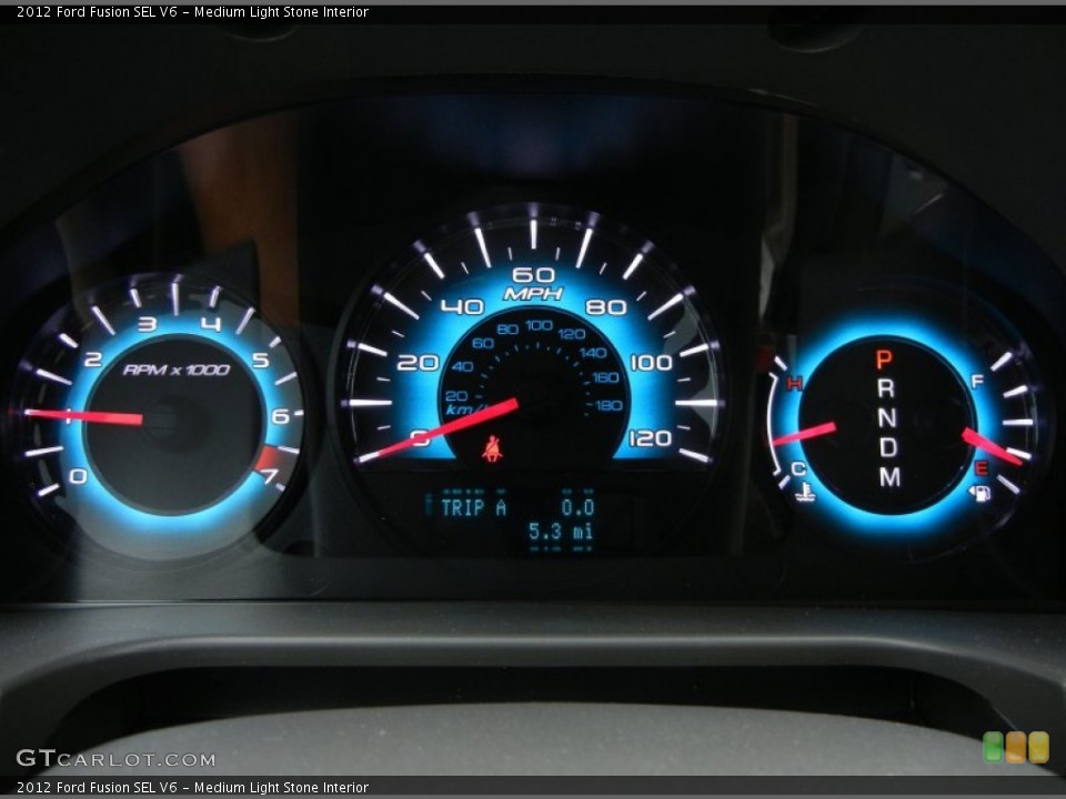 Medium Light Stone Interior Gauges for the 2012 Ford Fusion SEL V6 #64053733