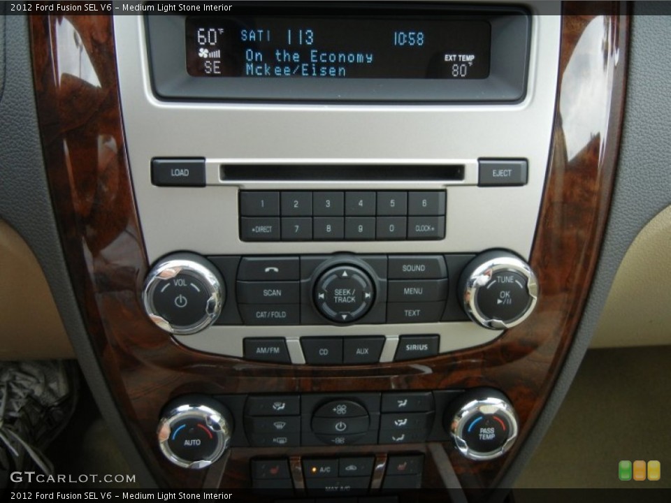 Medium Light Stone Interior Controls for the 2012 Ford Fusion SEL V6 #64053736
