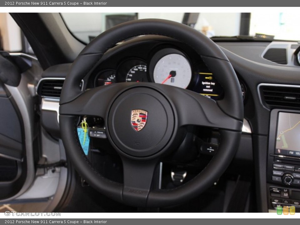 Black Interior Steering Wheel for the 2012 Porsche New 911 Carrera S Coupe #64056457