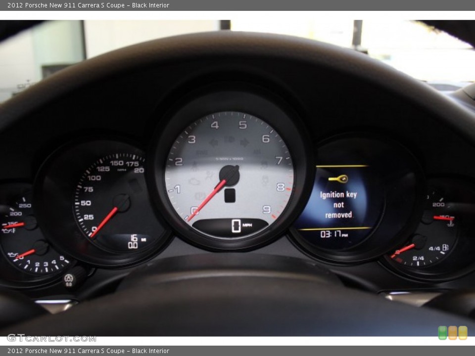 Black Interior Gauges for the 2012 Porsche New 911 Carrera S Coupe #64056466
