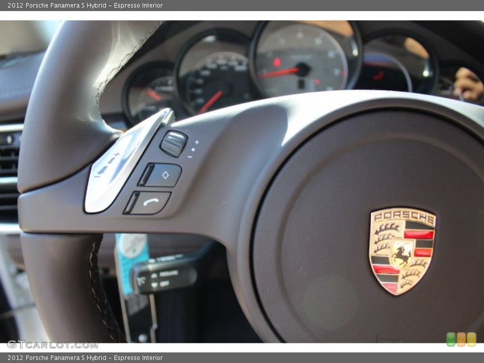 Espresso Interior Controls for the 2012 Porsche Panamera S Hybrid #64057302