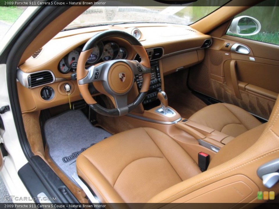Natural Brown Interior Prime Interior for the 2009 Porsche 911 Carrera S Coupe #64061415