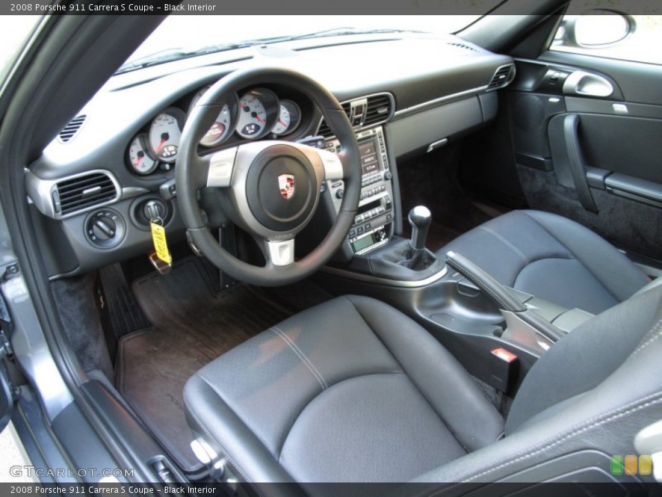 Black Interior Prime Interior for the 2008 Porsche 911 Carrera S Coupe #64061551