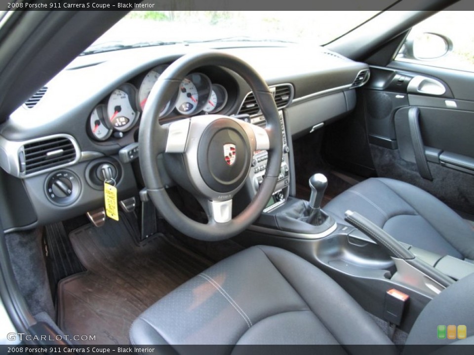 Black Interior Prime Interior for the 2008 Porsche 911 Carrera S Coupe #64061593