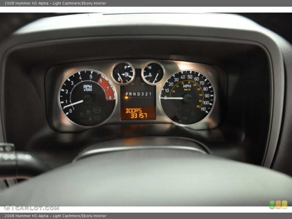 Light Cashmere/Ebony Interior Gauges for the 2008 Hummer H3 Alpha #64061731