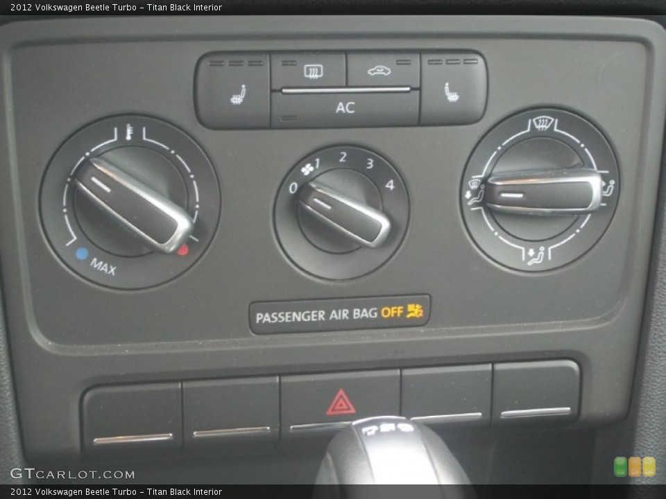 Titan Black Interior Controls for the 2012 Volkswagen Beetle Turbo #64062911